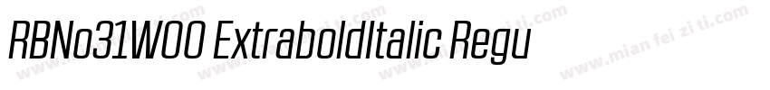 RBNo31W00 ExtraboldItalic Regular字体转换